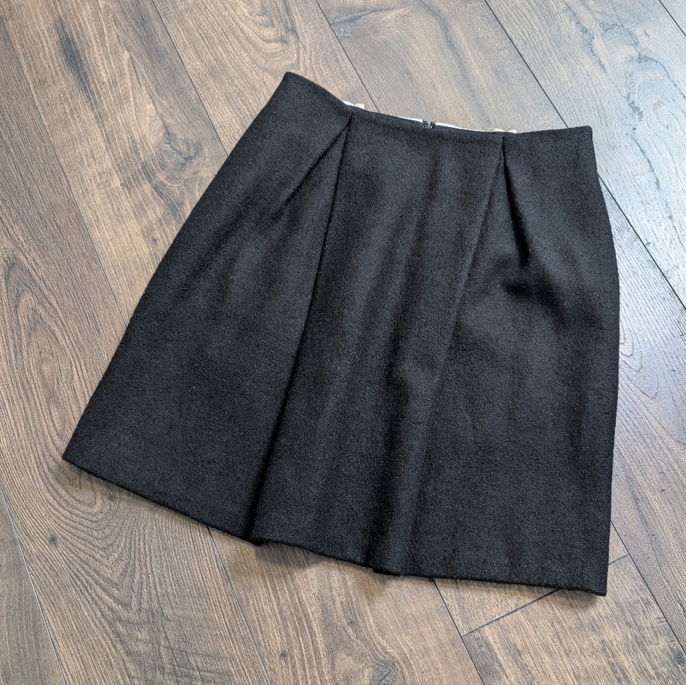 Chloe Black A-Line Skirt Wool Mohair Size 40 Small/Medium